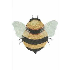 Žlutý pratelný ručně tkaný bavlněný dětský koberec 115×150 cm Bee – Lorena Canals