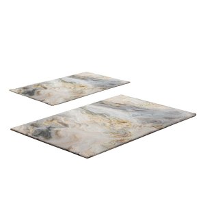 Šedo-béžové koupelnové předložky v sadě 2 ks 60×100 cm – Foutastic
