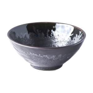 Černá keramická miska na udon MIJ Matt, ø 20 cm