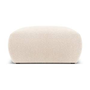 Béžový taburet z textilie bouclé Molino – Micadoni Home