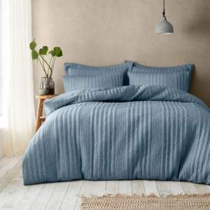 Modré povlečení na dvoulůžko 200×200 cm Tamba Stripe – Pineapple Elephant