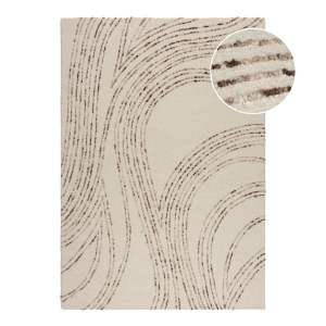 Hnědo-krémový vlněný koberec 80×150 cm Abstract Swirl – Flair Rugs