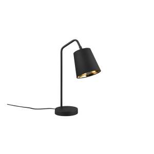 Černá stolní lampa s textilním stínidlem (výška 45 cm) Buddy – Trio