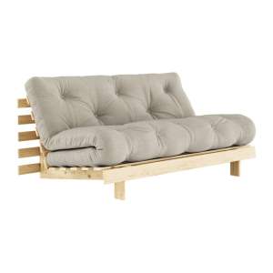 Béžová lněná rozkládací pohovka 160 cm Roots – Karup Design