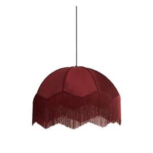 Vínové závěsné svítidlo s textilním stínidlem ø 50 cm Malacia – Light & Living