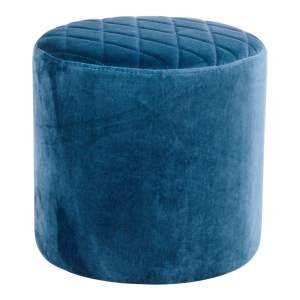 Modrý sametový puf Bonami Essentials Ejby