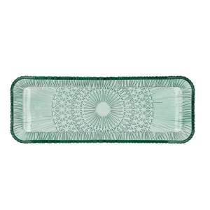 Zelený skleněný servírovací talíř 14×38 cm Kusintha – Bitz