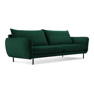 Tmavě zelená sametová pohovka 230 cm Vienna – Cosmopolitan Design