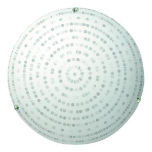 Bílé stropní svítidlo se skleněným stínidlem ø 30 cm Circle – Candellux Lighting
