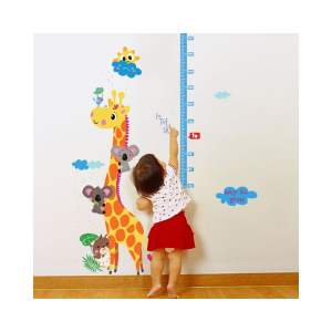 Dětská samolepka – metr na dveře nebo zeď 60×120 cm Giraffe & Koalas – Ambiance
