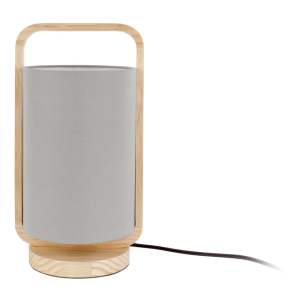 Šedá stolní lampa Leitmotiv Snap, výška 21,5 cm