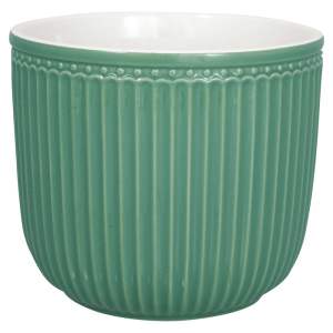 Zelený keramický květináč Green Gate Alice, ø 14 cm