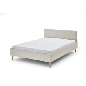 Béžová čalouněná dvoulůžková postel 140×200 cm Wicki – Meise Möbel