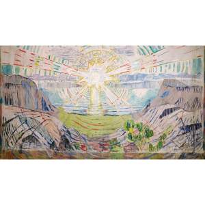 Reprodukce obrazu Edvard Munch – The Sun, 70 x 40 cm