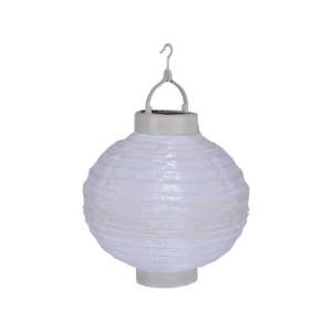 Bílý venkovní solární LED lampion Star Trading, ø 20 cm
