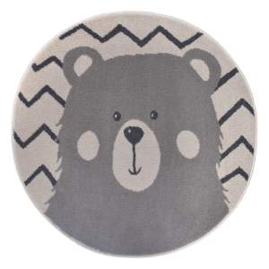 Šedý dětský koberec ø 140 cm Bear – Hanse Home