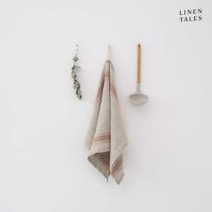 Lněná utěrka 40×65 cm Beige Stripe Vintage – Linen Tales