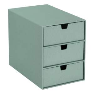 Zelený kartonový organizér zásuvkový Ingrid Canvas Paper Laminate – Bigso