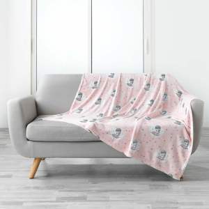 Růžová dětská deka z mikroflanelu 125×150 cm Petite Etoile – douceur d’intérieur