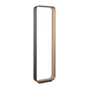 Černá LED stojací lampa s hlasovým ovládáním/s ovládáním pomocí mobilní aplikace s kovovým stínidlem (výška 109 cm) Cizione – CINQUE