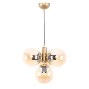 Závěsné svítidlo se skleněným stínidlem ve žluto-zlaté barvě ø 15 cm Hector – Squid Lighting