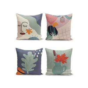 Povlaky na polštáře v sadě 4 ks 43×43 cm – Mila Home