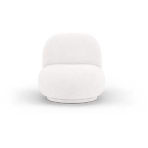 Bílé křeslo z textilie bouclé Chuck – Micadoni Home