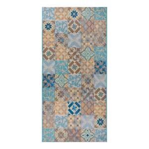 Modrý koberec běhoun 75×150 cm Cappuccino Mosaik – Hanse Home