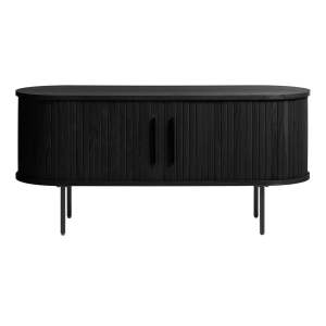 Černý TV stolek v dekoru dubu 120×56 cm Nola – Unique Furniture