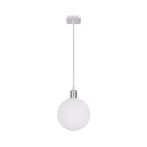 Závěsné svítidlo ve stříbrné barvě se skleněným stínidlem ø 15 cm Oden – Candellux Lighting