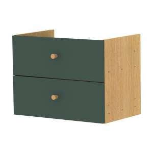 Tmavě zelená komponenta se zásuvkami 43×33 cm Z Cube – Tenzo
