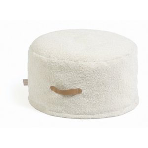 Bílý puf Kave Home Adara, ø 50 cm