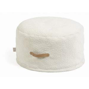 Bílý puf Kave Home Adara, ø 50 cm