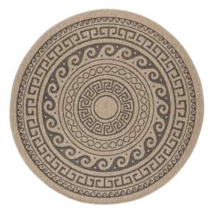 Černo-béžový kulatý venkovní koberec ø 80 cm Comilla – Ayyildiz Carpets