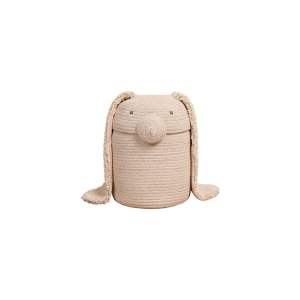 Krémový látkový dětský koš na hračky ø 25×30 cm Rita the Rabbit – Lorena Canals