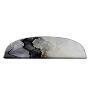 Černobílé nášlapy na schody v sadě 16 ks 20×65 cm Golden Marble – Vitaus