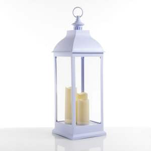 Bílá LED lucerna (výška 71 cm) – Tomasucci