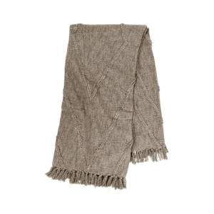 Světle hnědý bavlněný přehoz na dvoulůžko 250×260 cm Sahara – Tiseco Home Studio