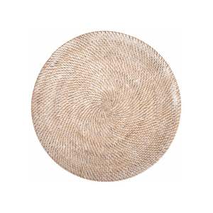 Bílé ratanové prostírání Tiseco Home Studio, ⌀ 36 cm