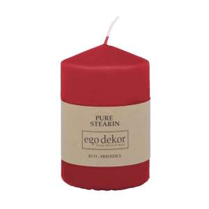 Červená svíčka Eco candles by Ego dekor Top, doba hoření 25 h