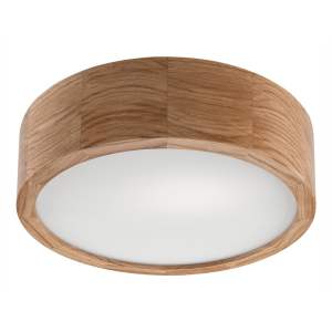 Hnědé stropní svítidlo se skleněným stínidlem ø 27 cm Eveline – LAMKUR