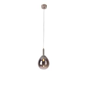 Šedé LED závěsné svítidlo se skleněným stínidlem Lukka – Candellux Lighting