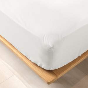 Bílé napínací prostěradlo z Bio bavlny 140×190 cm Biolina – douceur d’intérieur