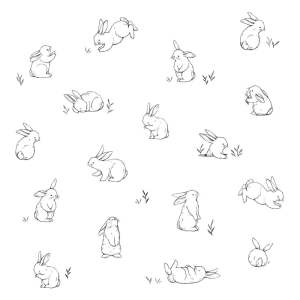 Dětská tapeta 10 m x 50 cm Bunnies In The Countryside – Lilipinso