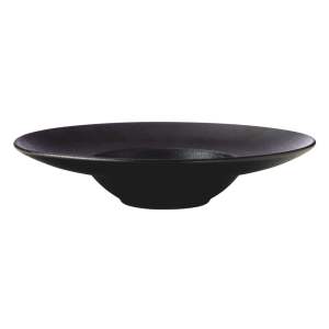 Černý hluboký keramický talíř ø 28 cm Caviar – Maxwell & Williams