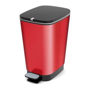 Červený nášlapný plastový odpadkový koš 35 l Chic Bin – KIS