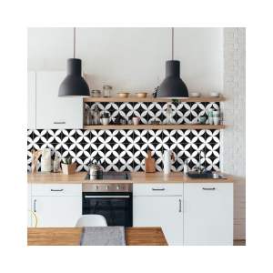 Sada 60 nástěnných samolepek Ambiance Wall Decal Cement Tiles Aniello, 15 x 15 cm