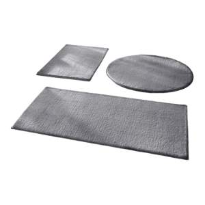 Šedé koupelnové předložky v sadě 3 ks 50×90 cm – Mila Home