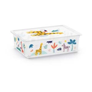 Bílý plastový dětský úložný box 55x39x16 cm C Box Style – KIS