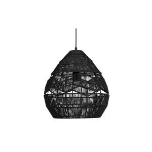 Černá závěsná lampa WOOOD Adelaide, ø 35 cm